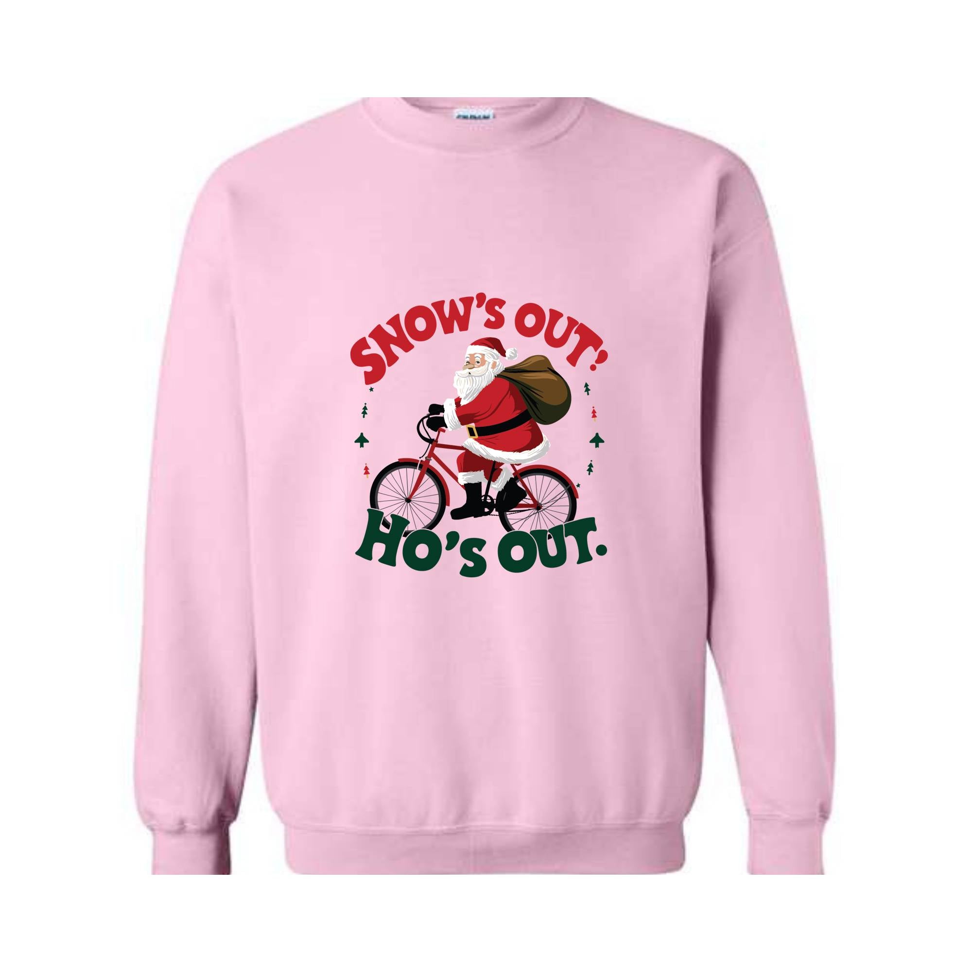 Snow's Out Funny Santa Christmas Sweatshirt, Santa Claus Sweatshirt, Christmas Hoodie, Christmas Santa Sweater, Funny Santa T-Shirts