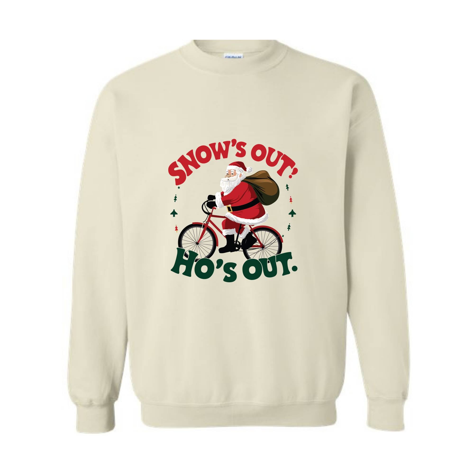 Snow's Out Funny Santa Christmas Sweatshirt, Santa Claus Sweatshirt, Christmas Hoodie, Christmas Santa Sweater, Funny Santa T-Shirts