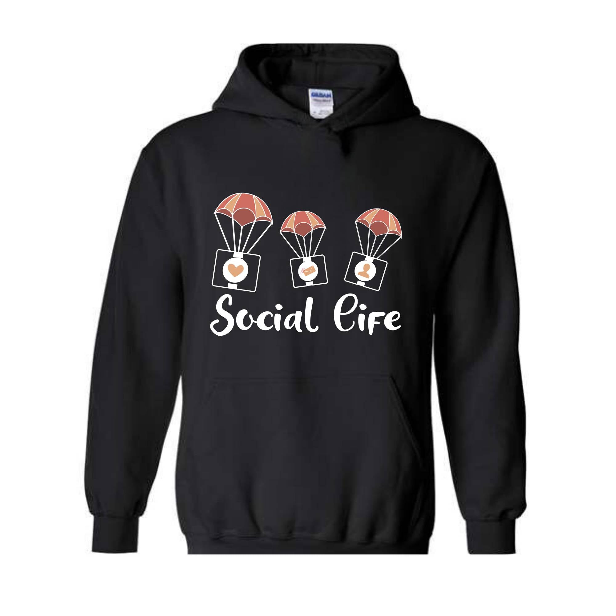 Social Life Hoodie, Social Hoodie, Trendy Hoodie, Happy Day Hoodie, Holiday Hoodie, Weekend Hoodie, Online Social Life