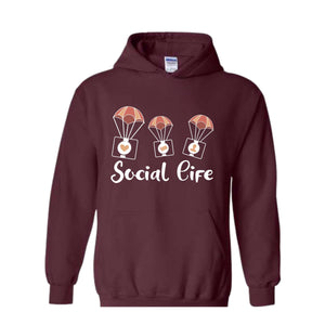 Social Life Hoodie, Social Hoodie, Trendy Hoodie, Happy Day Hoodie, Holiday Hoodie, Weekend Hoodie, Online Social Life