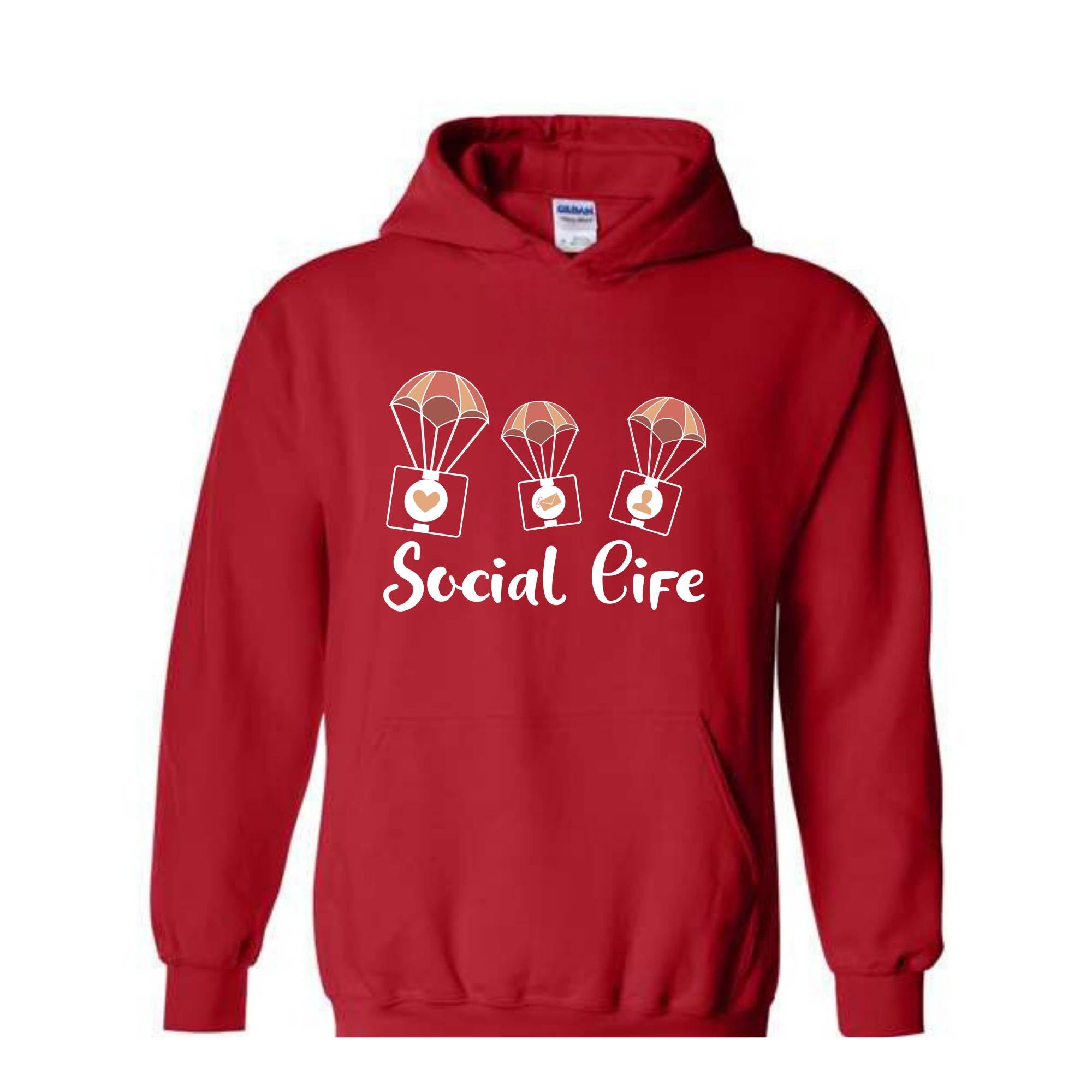 Social Life Hoodie, Social Hoodie, Trendy Hoodie, Happy Day Hoodie, Holiday Hoodie, Weekend Hoodie, Online Social Life