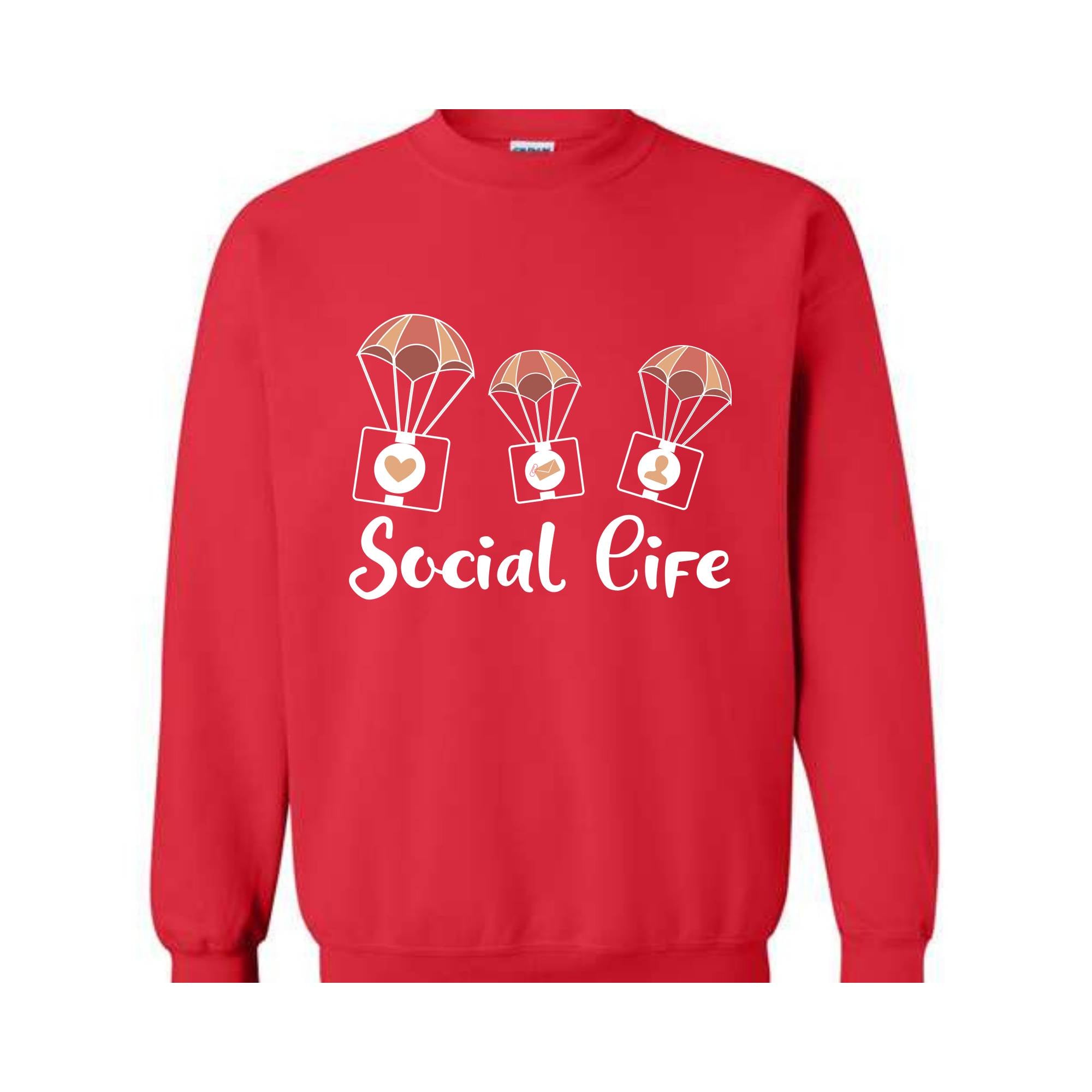 Social Life Sweater, Social Sweater, Trendy Sweater, Happy Day sweater, Holiday Sweater, Weekend sweater, Online Social Life