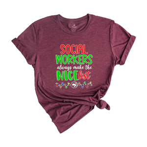 Social Workers Christmas Shirt, Social Workers New Year Shirt, Social Workers Appreciation Tee, Proud Social Worker Shirt
