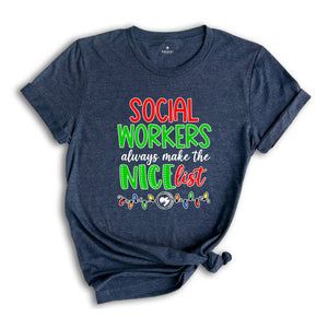 Social Workers Christmas Shirt, Social Workers New Year Shirt, Social Workers Appreciation Tee, Proud Social Worker Shirt