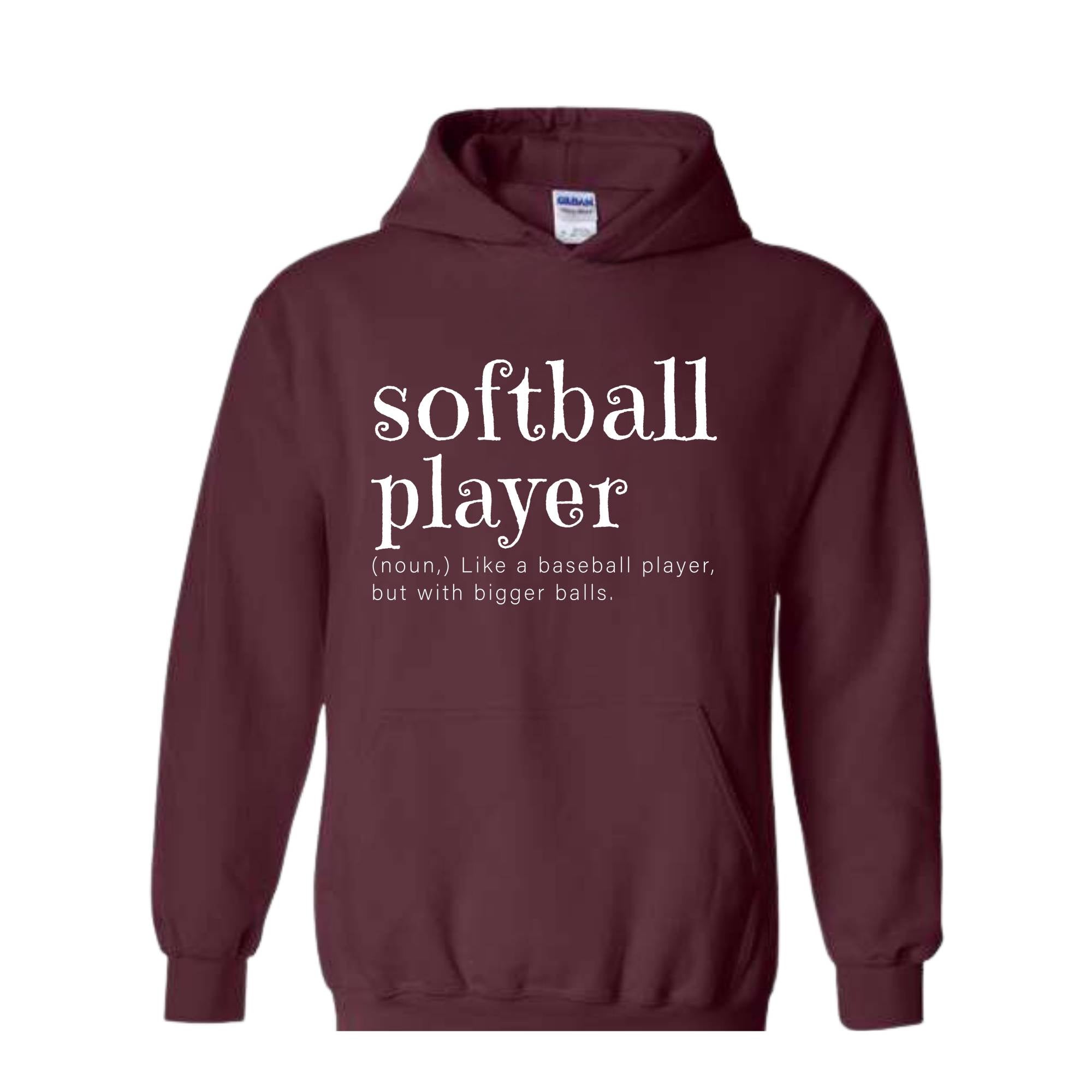 Softball Player Sweatshirt, Softball Hoodie, Funny Softball Tee, Softball Gift, Softball Lover Hoodie, College Softball, Gift for Softball
