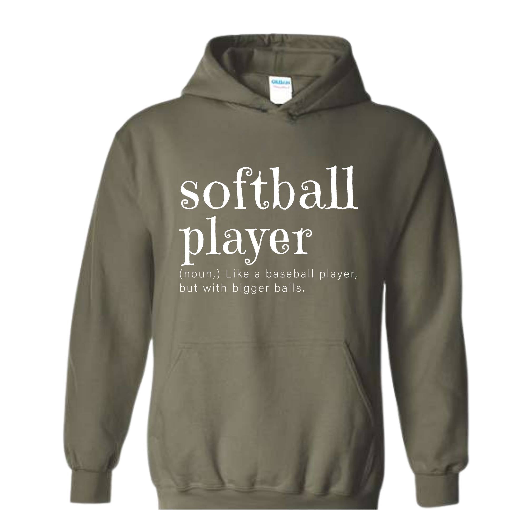Softball Player Sweatshirt, Softball Hoodie, Funny Softball Tee, Softball Gift, Softball Lover Hoodie, College Softball, Gift for Softball