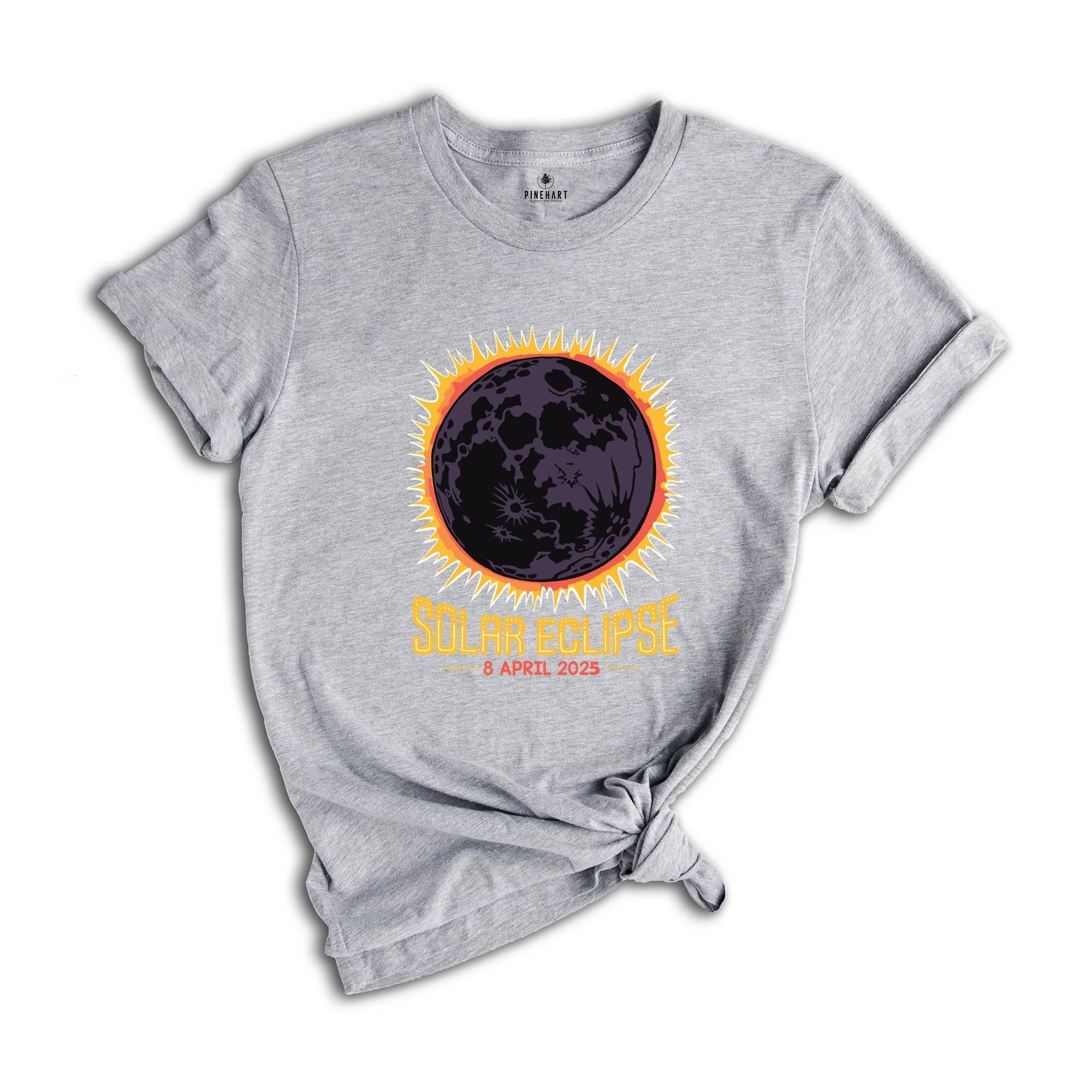 Solar Eclipse 2025 T-Shirt, April 8 2025 Solar Eclipse, Total Solar Eclipse Apparel, Solar Eclipse Shirt