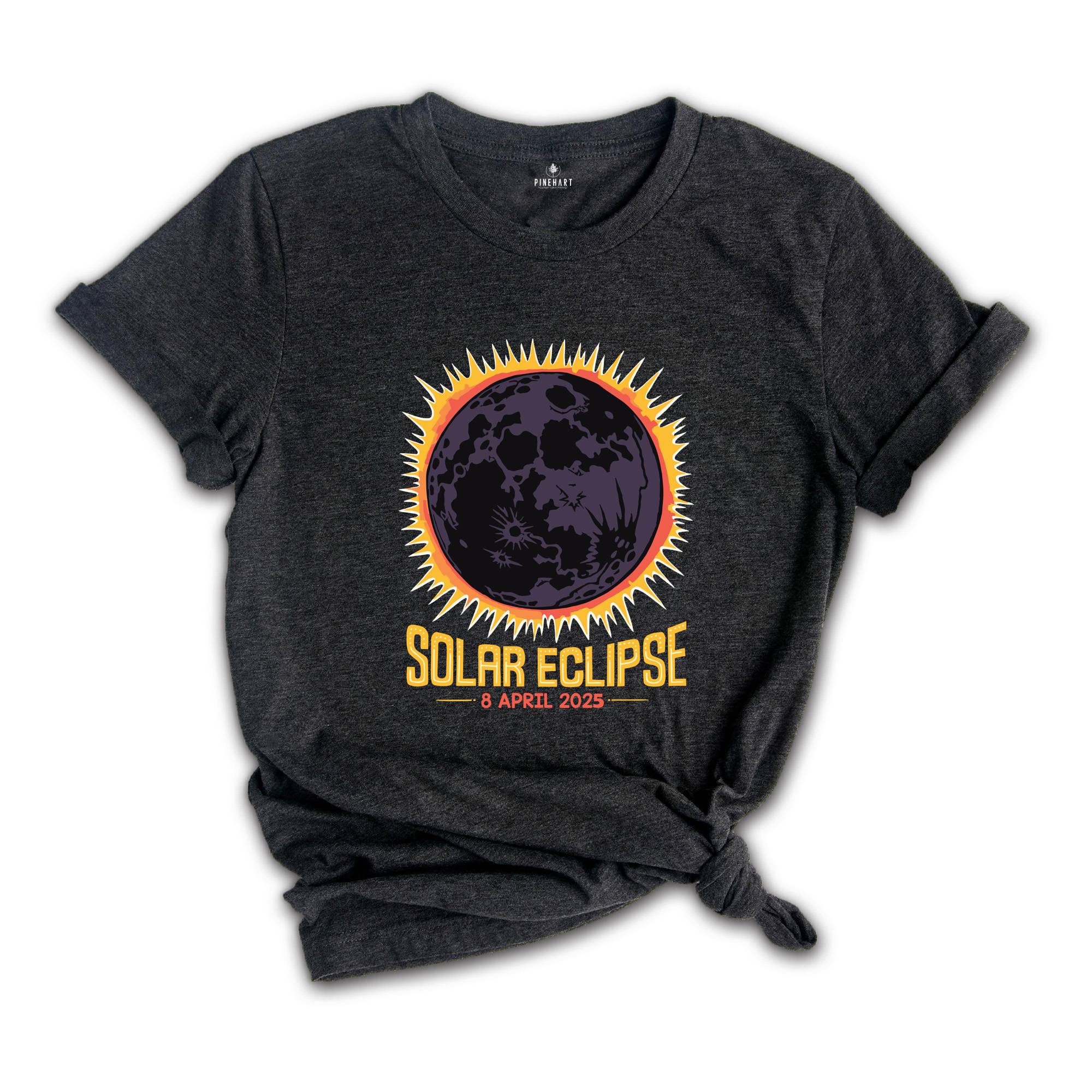 Solar Eclipse 2025 T-Shirt, April 8 2025 Solar Eclipse, Total Solar Eclipse Apparel, Solar Eclipse Shirt