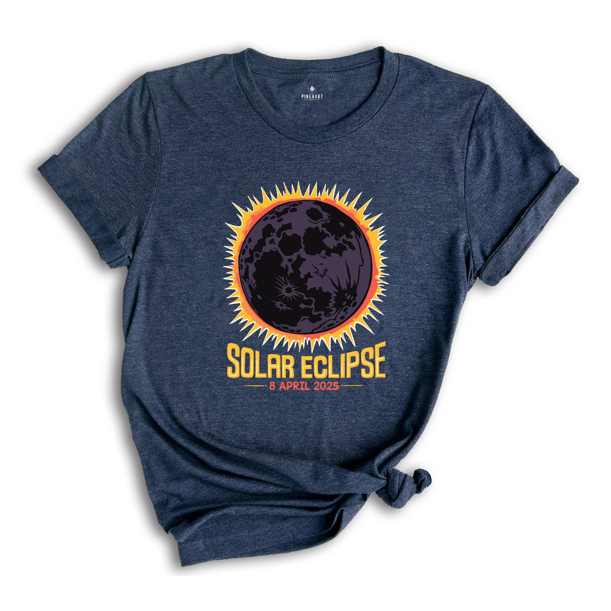 Solar Eclipse 2025 T-Shirt, April 8 2025 Solar Eclipse, Total Solar Eclipse Apparel, Solar Eclipse Shirt