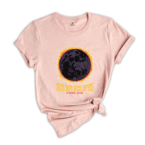Solar Eclipse 2025 T-Shirt, April 8 2025 Solar Eclipse, Total Solar Eclipse Apparel, Solar Eclipse Shirt