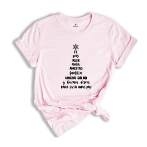 Spanish Christmas T-shirt, Hispanic Shirt, Christmas Family Gift, Mexican Christmas Tee, Spanish Apparel, Holiday Shirt