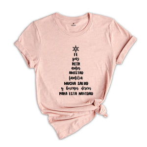 Spanish Christmas T-shirt, Hispanic Shirt, Christmas Family Gift, Mexican Christmas Tee, Spanish Apparel, Holiday Shirt