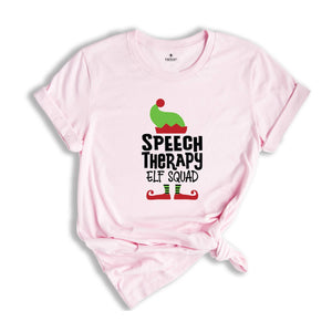 Speech Therapy Elf Squad Shirt, Christmas Speech Therapy Shirt, SLP Shirt, Speech Therapist Shirt, Speech Language Crew,Speech Therapy Shirt