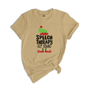 Speech Therapy Elf Squad Shirt, Christmas Speech Therapy Shirt, SLP Shirt, Speech Therapist Shirt, Speech Language Crew,Speech Therapy Shirt