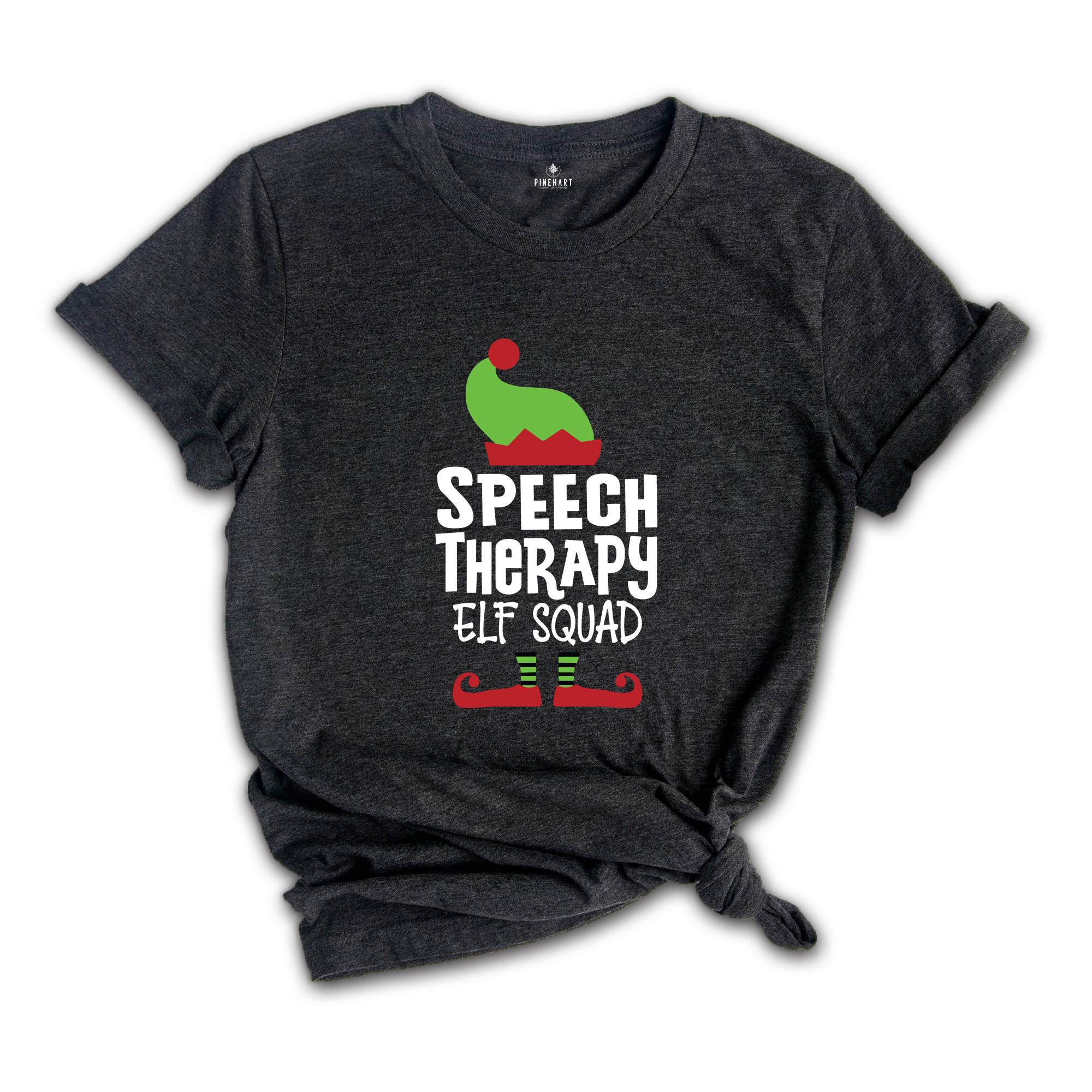 Speech Therapy Elf Squad Shirt, Christmas Speech Therapy Shirt, SLP Shirt, Speech Therapist Shirt, Speech Language Crew,Speech Therapy Shirt