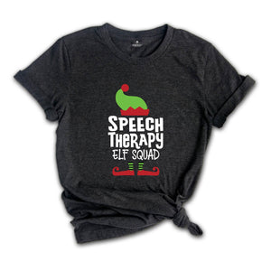 Speech Therapy Elf Squad Shirt, Christmas Speech Therapy Shirt, SLP Shirt, Speech Therapist Shirt, Speech Language Crew,Speech Therapy Shirt