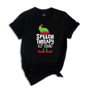 Speech Therapy Elf Squad Shirt, Christmas Speech Therapy Shirt, SLP Shirt, Speech Therapist Shirt, Speech Language Crew,Speech Therapy Shirt