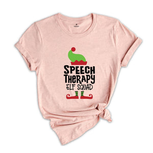 Speech Therapy Elf Squad Shirt, Christmas Speech Therapy Shirt, SLP Shirt, Speech Therapist Shirt, Speech Language Crew,Speech Therapy Shirt