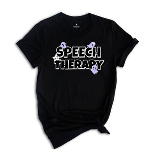 Speech Therapy Halloween Shirt, Slp Halloween Shirt, SLP Ghost Shirt, Spooky Slp Fall Tee, Speech Language Therapy Halloween Shirt