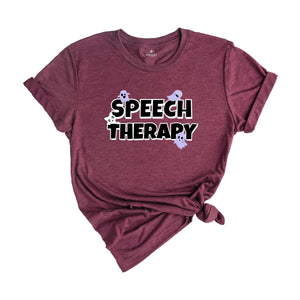 Speech Therapy Halloween Shirt, Slp Halloween Shirt, SLP Ghost Shirt, Spooky Slp Fall Tee, Speech Language Therapy Halloween Shirt