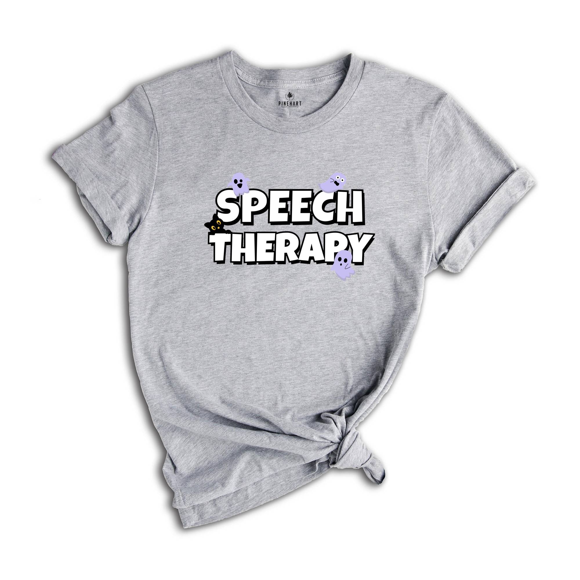 Speech Therapy Halloween Shirt, Slp Halloween Shirt, SLP Ghost Shirt, Spooky Slp Fall Tee, Speech Language Therapy Halloween Shirt