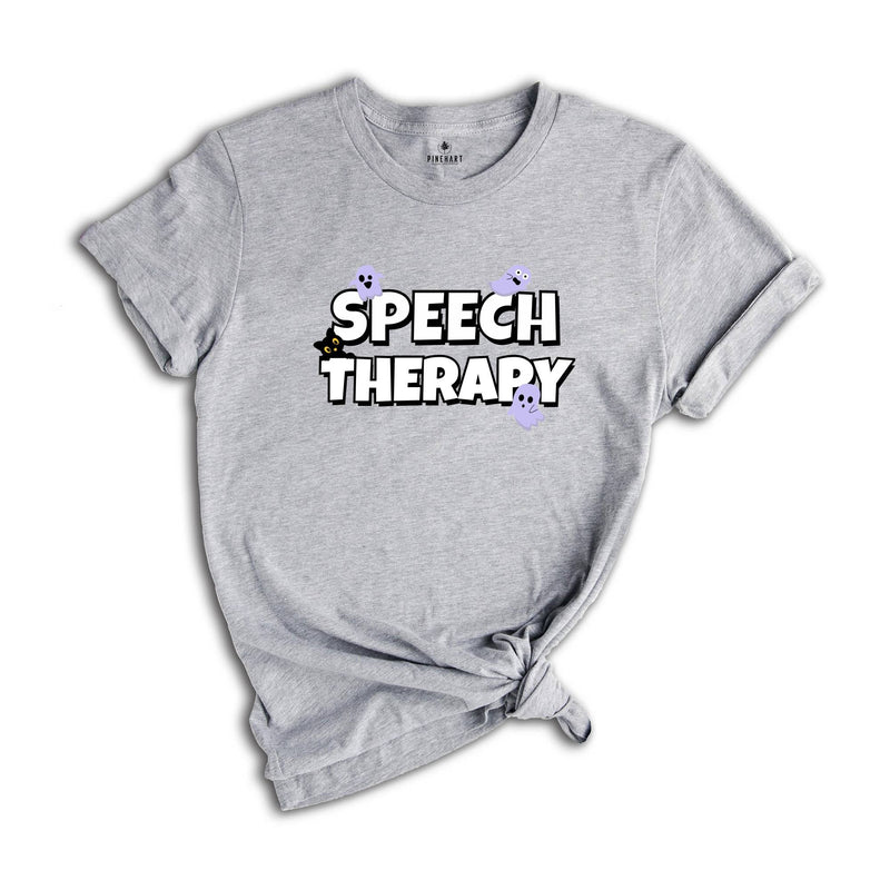 Speech Therapy Halloween Shirt, Slp Halloween Shirt, SLP Ghost Shirt, Spooky Slp Fall Tee, Speech Language Therapy Halloween Shirt
