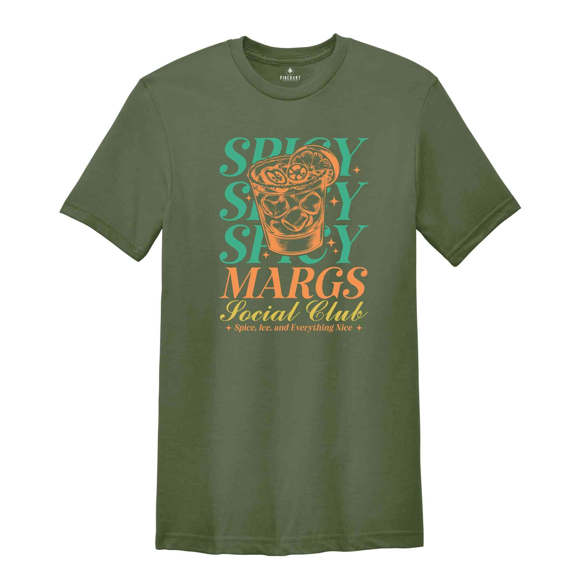 Spicy Margs Social Club Shirt, Summer Shirt, Beach Vacation Shirt, Beach Mode Shirt, Summer Vibes Tee, Margarita Lover Shirt, Summer Vibe
