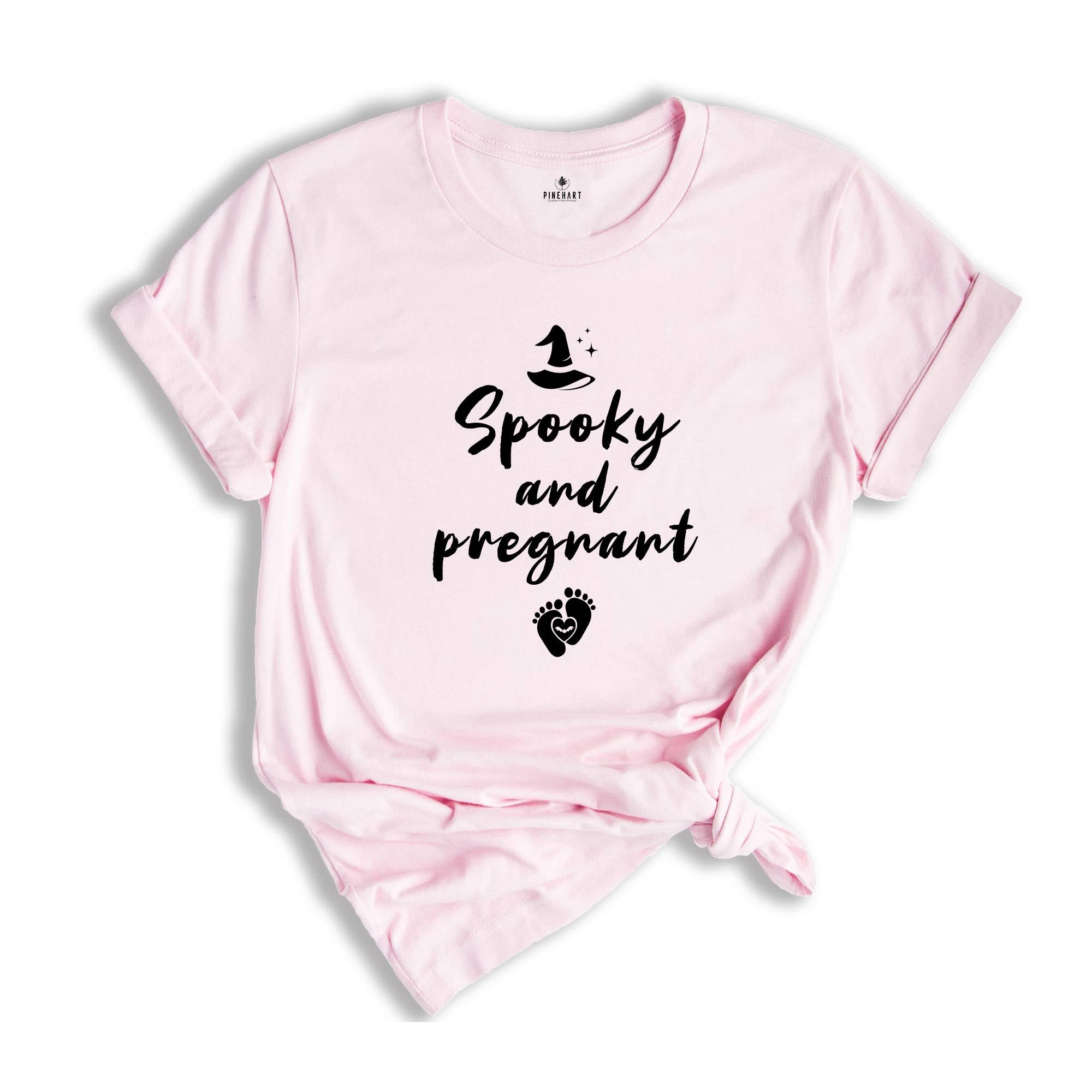 Spooky And Pregnant Halloween Pregnancy Announcement Shirt, Halloween Baby Reveal Shirt, Fall Pregnancy T-shirt, Mom To Be Shirt