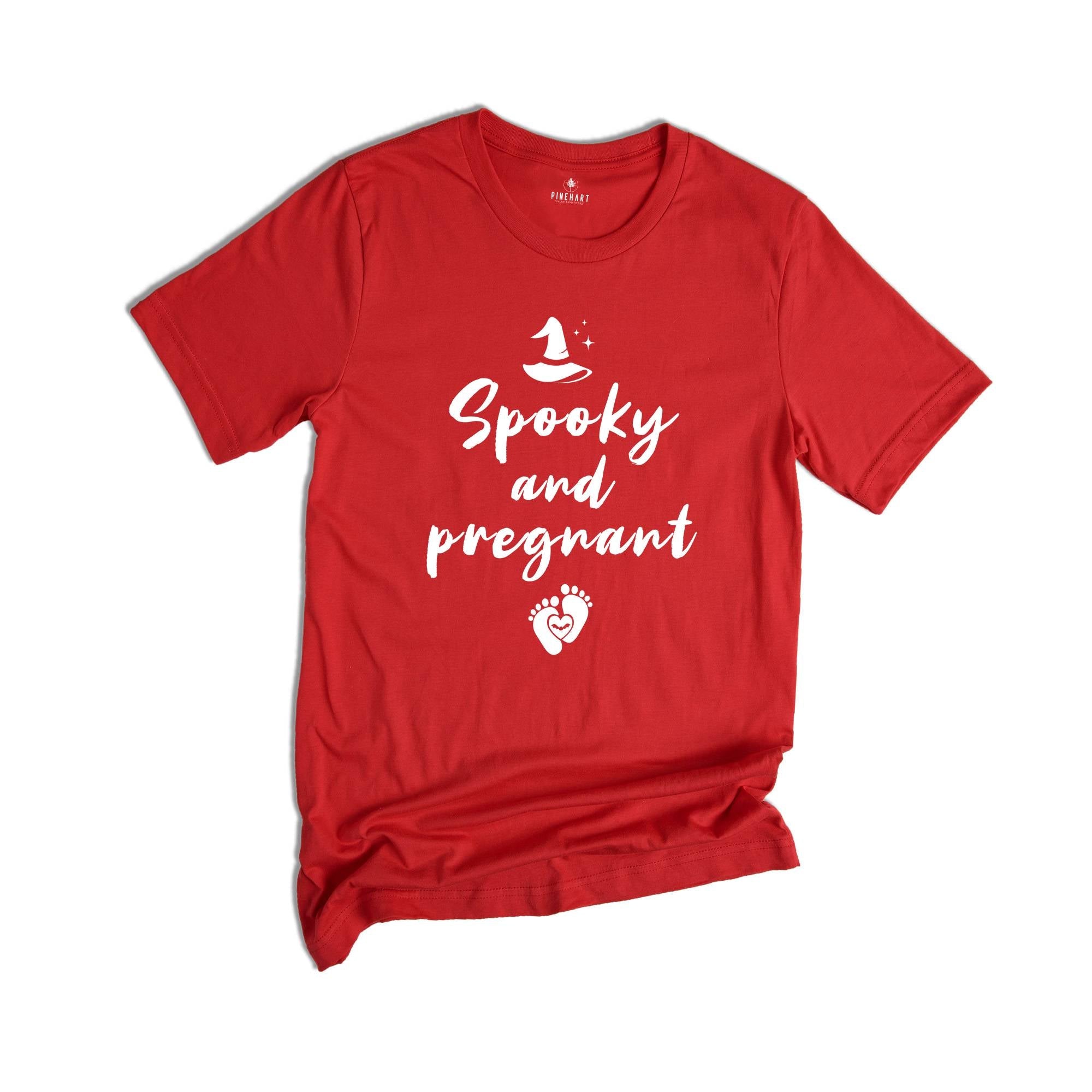 Spooky And Pregnant Halloween Pregnancy Announcement Shirt, Halloween Baby Reveal Shirt, Fall Pregnancy T-shirt, Mom To Be Shirt