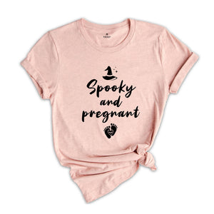 Spooky And Pregnant Halloween Pregnancy Announcement Shirt, Halloween Baby Reveal Shirt, Fall Pregnancy T-shirt, Mom To Be Shirt