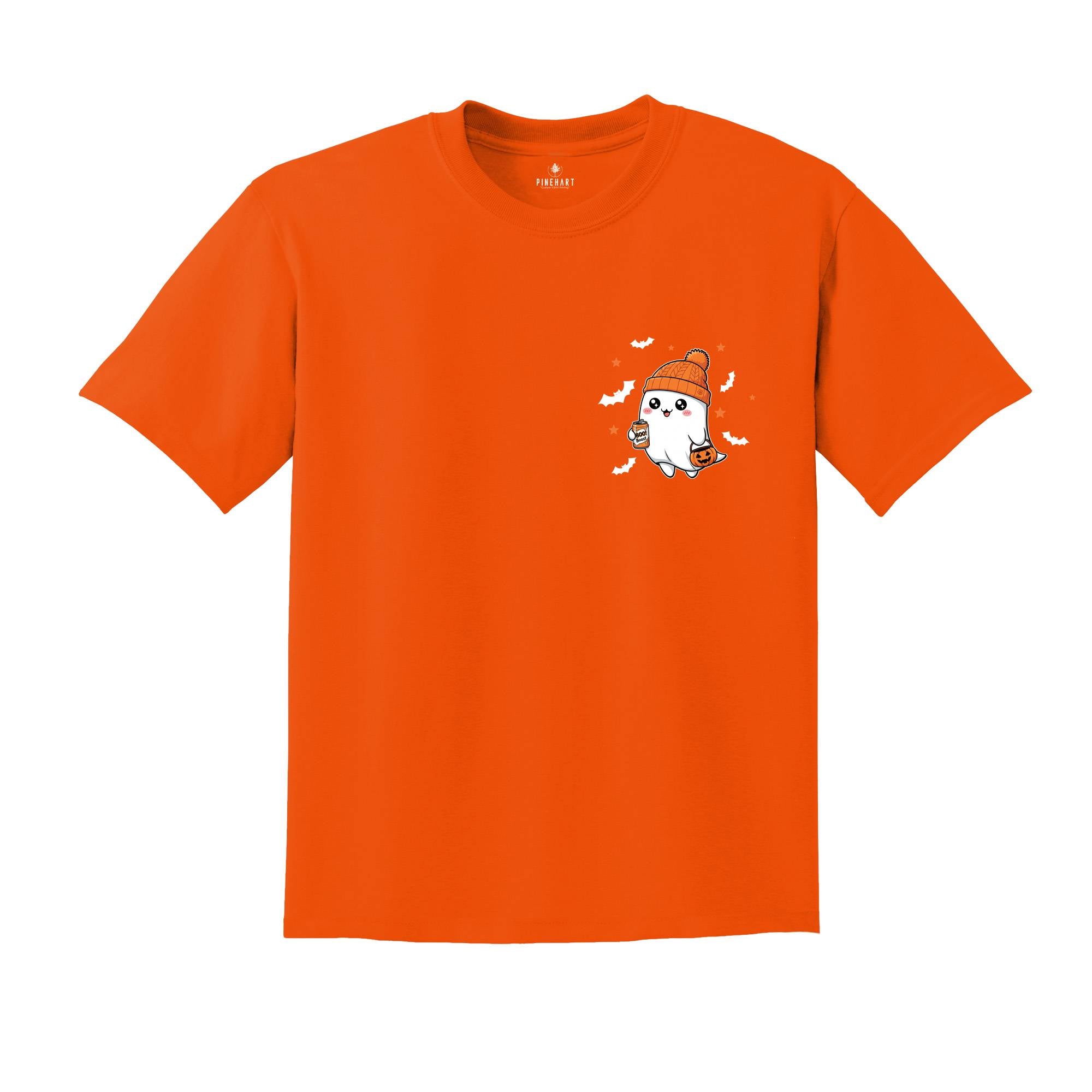 Spooky Ghost Halloween Shirt, Ghost With Energy Drink Fall Tee, Spooky Season T-Shirt, Ghost Aesthetic Tee