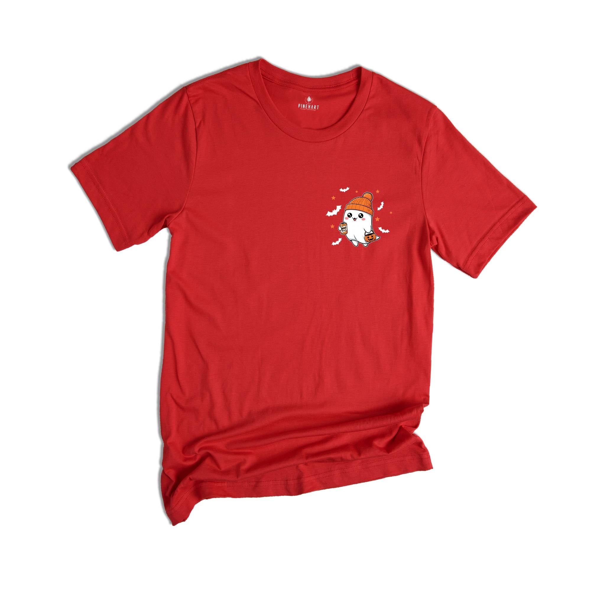 Spooky Ghost Halloween Shirt, Ghost With Energy Drink Fall Tee, Spooky Season T-Shirt, Ghost Aesthetic Tee