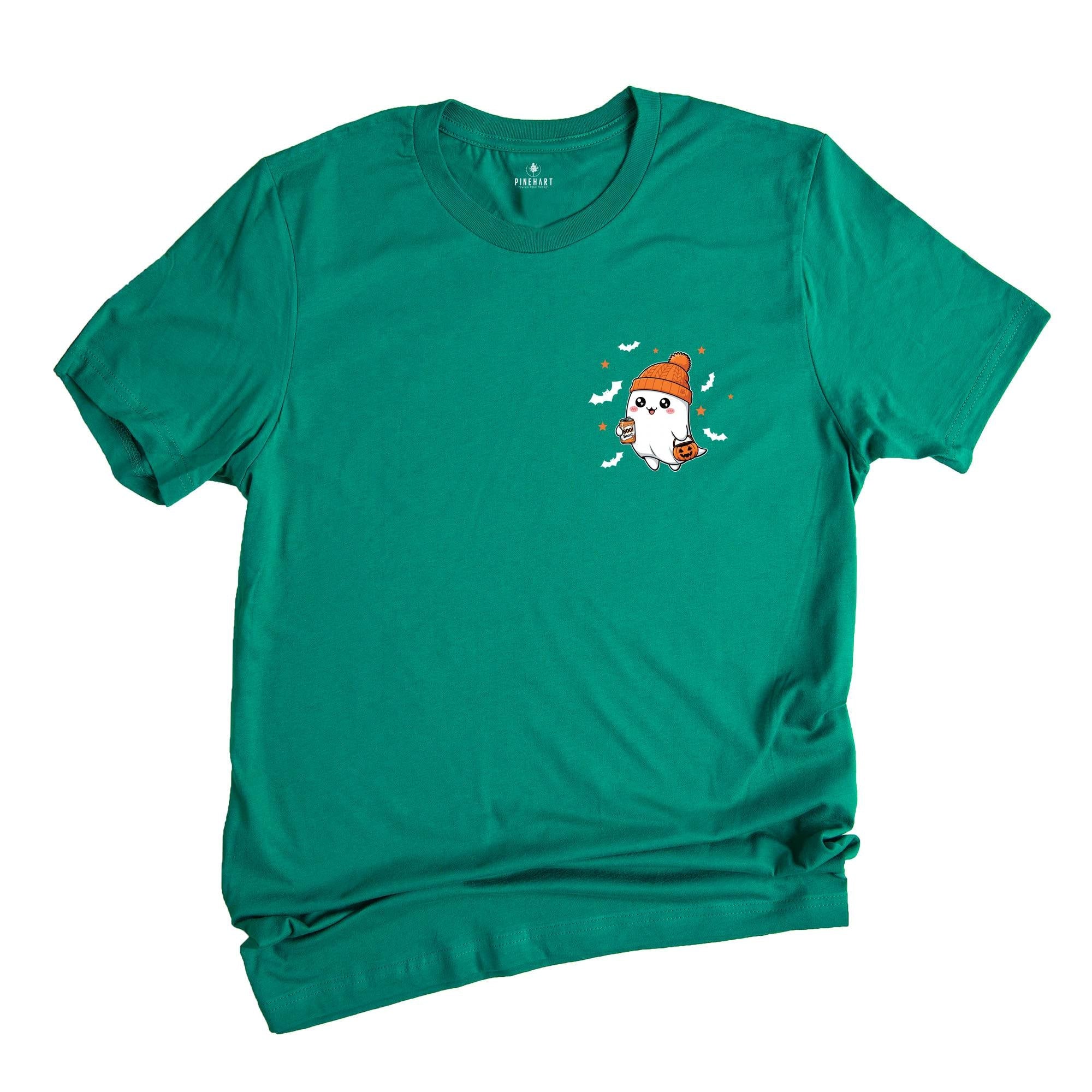Spooky Ghost Halloween Shirt, Ghost With Energy Drink Fall Tee, Spooky Season T-Shirt, Ghost Aesthetic Tee