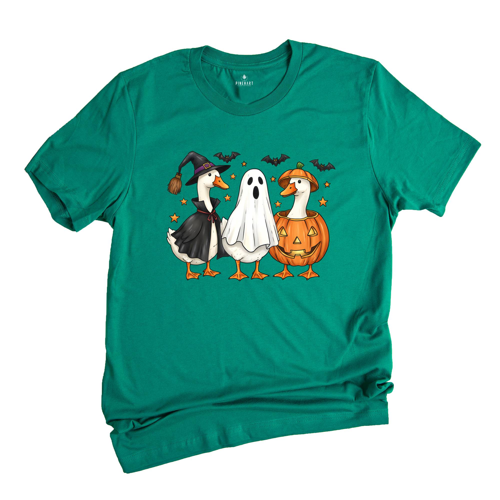 Spooky Goose Halloween Shirt, Gift For Halloween Tee, Boo Ghost Goose Shirt, Pumpkin Goose Shirt, Halloween Tee