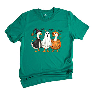 Spooky Goose Halloween Shirt, Gift For Halloween Tee, Boo Ghost Goose Shirt, Pumpkin Goose Shirt, Halloween Tee