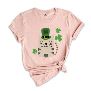St. Patrick’s Day Cat Shirt, Lucky Cats Shirt, Irish Cat Shirt, Cute St. Patty’s Day Shirt, Cats With Shamrocks Shirt, Irish Shirt