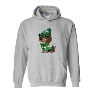St Patrick's Day Dog Sweatshirt, Irish Hoodie, St Paddy's Day Hoodie, Patrick's Hoodie, Dog Mom Hoodie, Dachshund Dog Hoodie