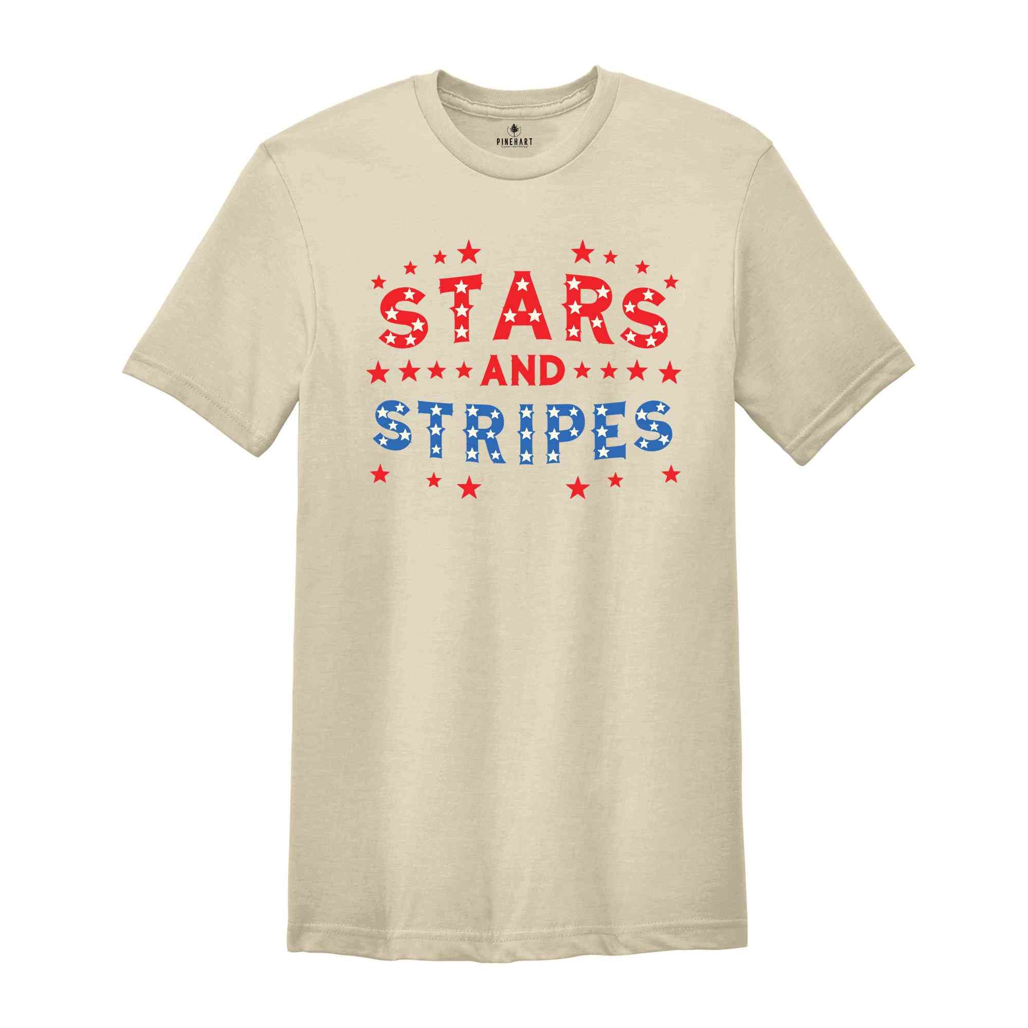 Stars And Stripes 4th Of July Shirt, Independence Day Shirt, Red White and Blue Shirt, Cute USA Flag Shirt