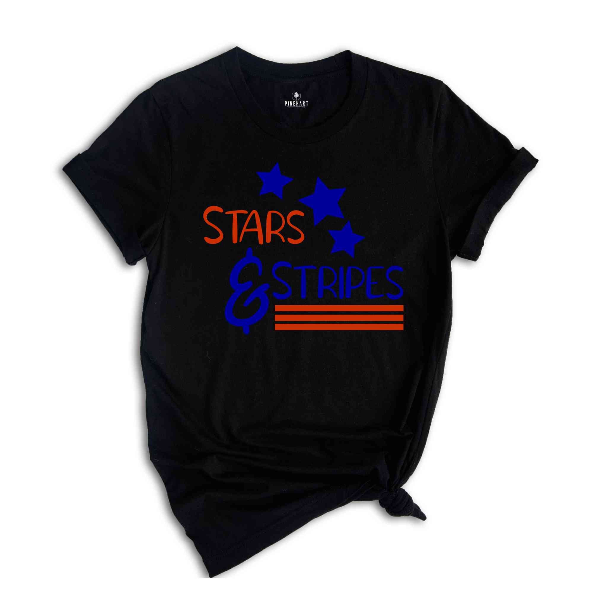 Stars and Stripes Shirt, Retro American Flag, 4th of July Shirts, Merica Shirt, Womens 4th of July,Minimalist Design, Memorial Day