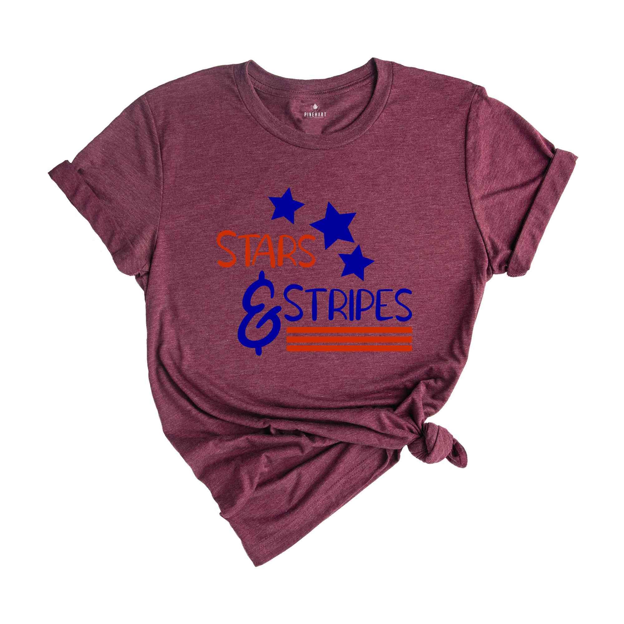 Stars and Stripes Shirt, Retro American Flag, 4th of July Shirts, Merica Shirt, Womens 4th of July,Minimalist Design, Memorial Day