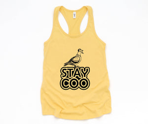 Stay Coo Tank Top, Bird Lovers Tank Top, Funny Pigeon Tank Top, Cool Bird Tank Top, Gifts For Bird Lovers