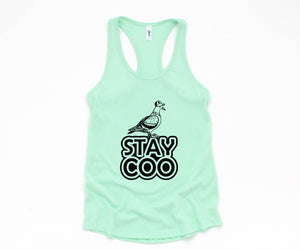 Stay Coo Tank Top, Bird Lovers Tank Top, Funny Pigeon Tank Top, Cool Bird Tank Top, Gifts For Bird Lovers