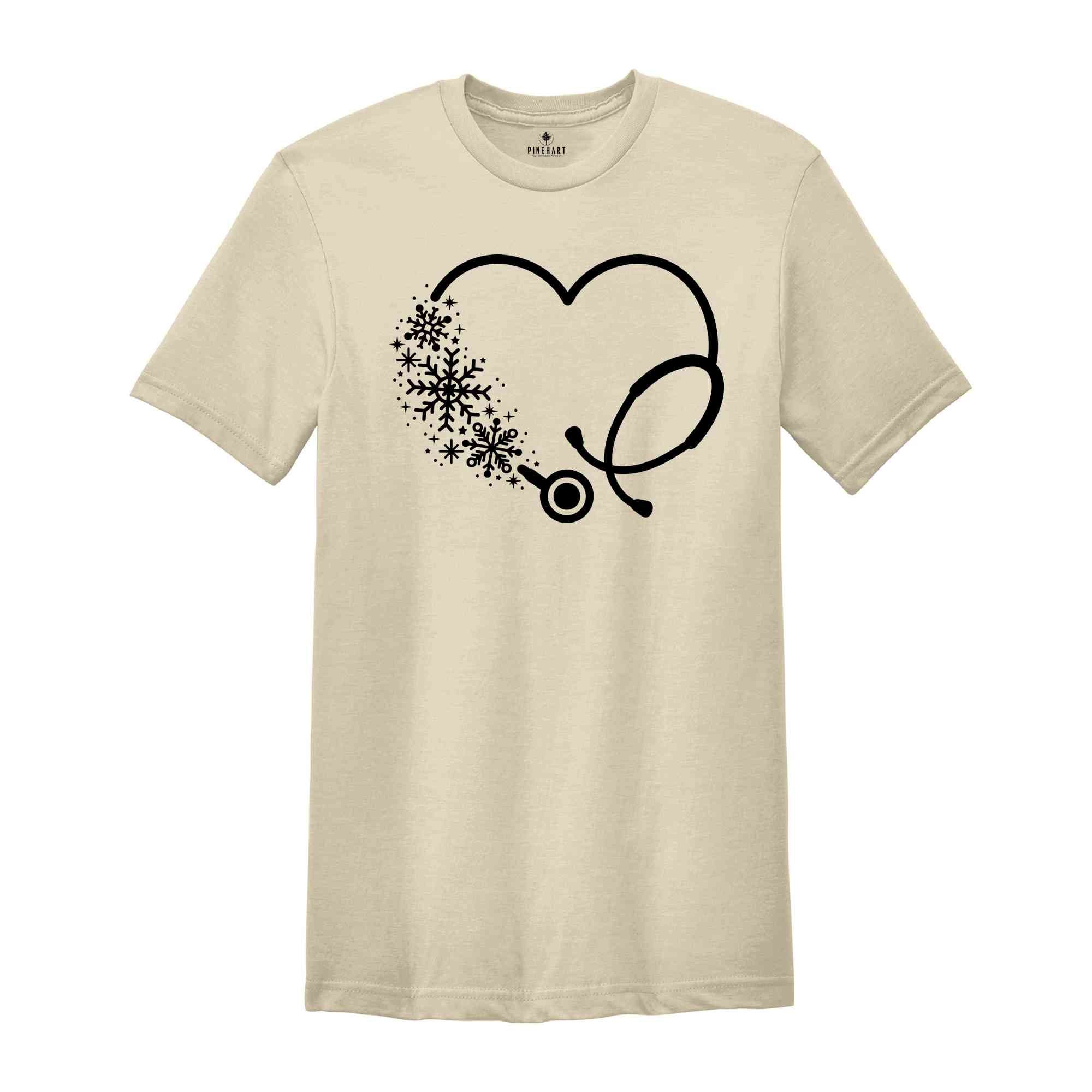 Stethoscope Christmas Nurse T-Shirt, Nurse Christmas Shirt, Christmas Gift, 2025 Christmas Shirt, Christmas Nurse