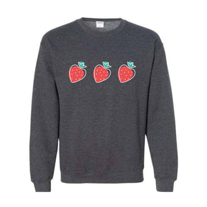 Strawberry Woman Sweatshirt, Strawberry Hoodie, Red Strawberry, Strawberry Gift For Women, Cute Strawberry Sweatshirt, Gardening Sweatshirt