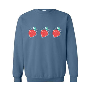 Strawberry Woman Sweatshirt, Strawberry Hoodie, Red Strawberry, Strawberry Gift For Women, Cute Strawberry Sweatshirt, Gardening Sweatshirt
