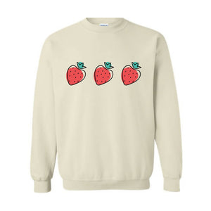 Strawberry Woman Sweatshirt, Strawberry Hoodie, Red Strawberry, Strawberry Gift For Women, Cute Strawberry Sweatshirt, Gardening Sweatshirt