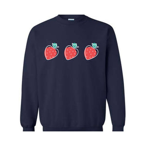 Strawberry Woman Sweatshirt, Strawberry Hoodie, Red Strawberry, Strawberry Gift For Women, Cute Strawberry Sweatshirt, Gardening Sweatshirt