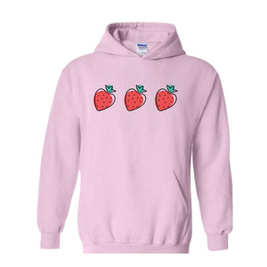 Strawberry Woman Sweatshirt, Strawberry Hoodie, Red Strawberry, Strawberry Gift For Women, Cute Strawberry Sweatshirt, Gardening Sweatshirt