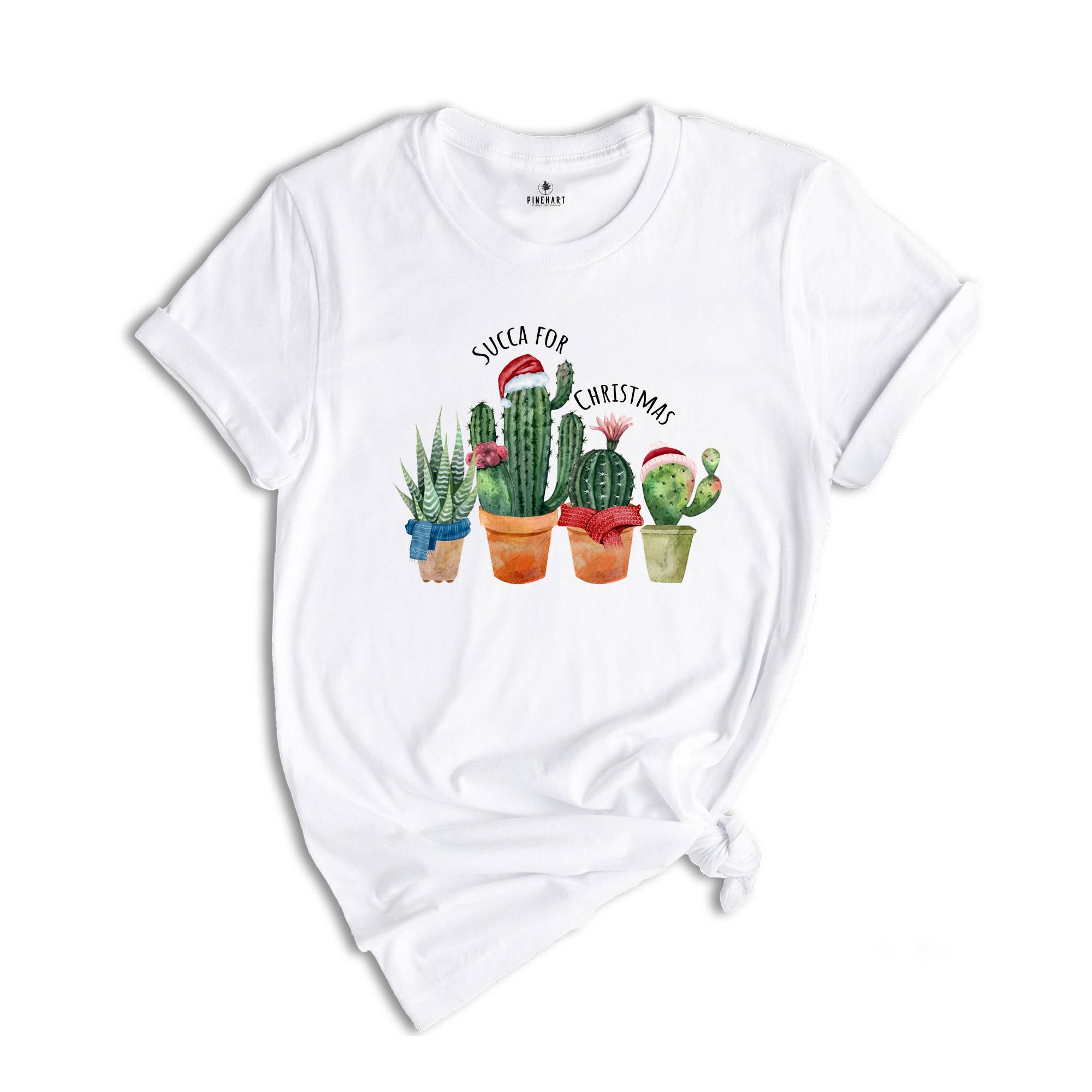 Succulent Christmas T-Shirt, Cactus Christmas Tee, Plant Lover Gift, Plant Lady Shirt, Succulent Gift, Christmas Outfit