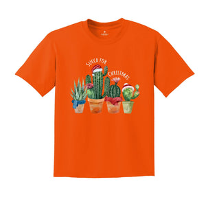 Succulent Christmas T-Shirt, Cactus Christmas Tee, Plant Lover Gift, Plant Lady Shirt, Succulent Gift, Christmas Outfit